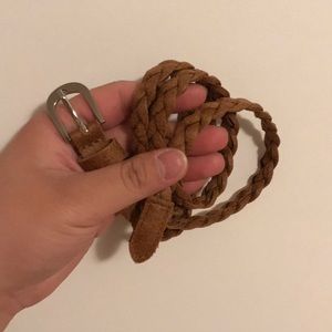 Thin braided belt